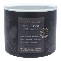 Mahogany Teakwood 3-Docht-Kerze 411g