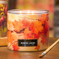 Bonfire Leaves 3-Docht-Kerze 411g
