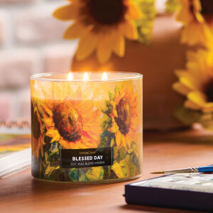 Blessed Day 3-Docht-Kerze 411g