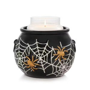 Halloween Cauldron Porcelain Holder - Jar Holder