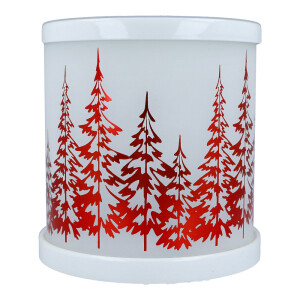 Winter Trees Red Scenterpiece™ Easy Meltcup Warmer