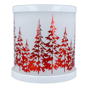 Winter Trees Red Scenterpiece™ Easy Meltcup Warmer