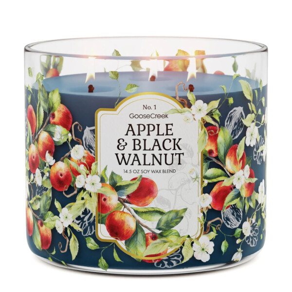 Apple & Black Walnut 3-Docht-Kerze 411g
