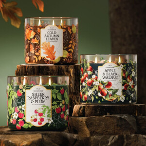 Apple & Black Walnut 3-Docht-Kerze 411g