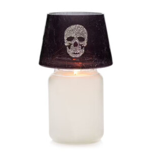 Crackle Skull Großer Kerzenschirm