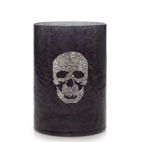 Crackle Skull Kerzenhalter - Jar Holder