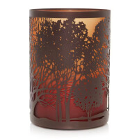 Trees Metal and Glass Kerzenhalter - Jar Holder