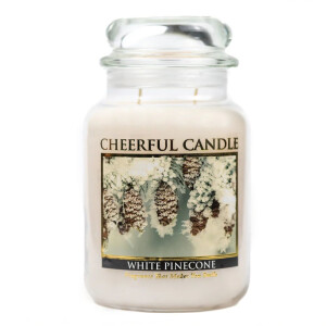 White Pinecone 2-Docht-Kerze 680g