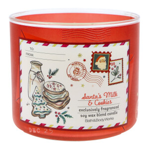 Santas Milk & Cookies 3-Docht-Kerze 411g