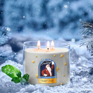 North Pole Greetings 3-Docht-Kerze 411g