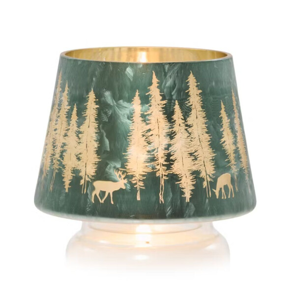 Flicker Woodland Green Großer Kerzenschirm