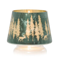 Flicker Woodland Green Großer Kerzenschirm