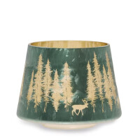 Flicker Woodland Green Großer Kerzenschirm
