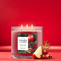 Red Apple Wreath 3-Docht-Kerze 411g