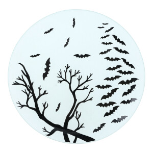 Halloween Bats Großer Kerzenschirm & Teller im Set