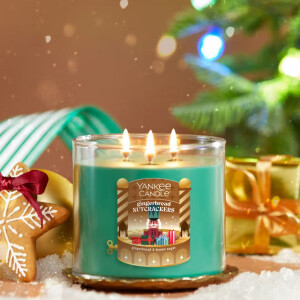 Gingerbread Nutcrackers 3-Docht-Kerze 411g