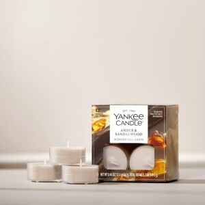 Amber & Sandalwood Teelichter 12 Stück