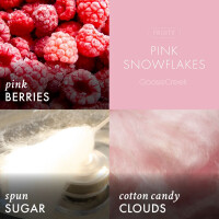 Pink Snowflakes 3-Docht-Kerze 411g