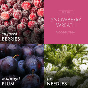 Snowberry Wreath 3-Docht-Kerze 411g