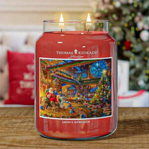 Santas Workshop 2-Docht-Kerze 737g