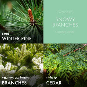 Snowy Branches 3-Docht-Kerze 411g