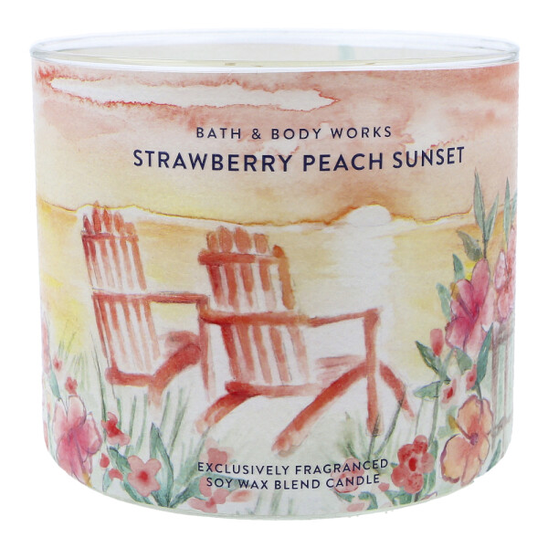 Strawberry Peach Sunset 3-Docht-Kerze 411g