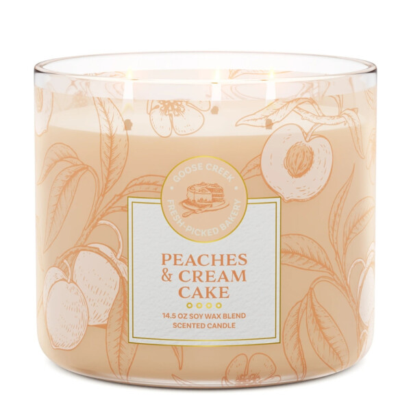 Peaches & Cream Cake 3-Docht-Kerze 411g