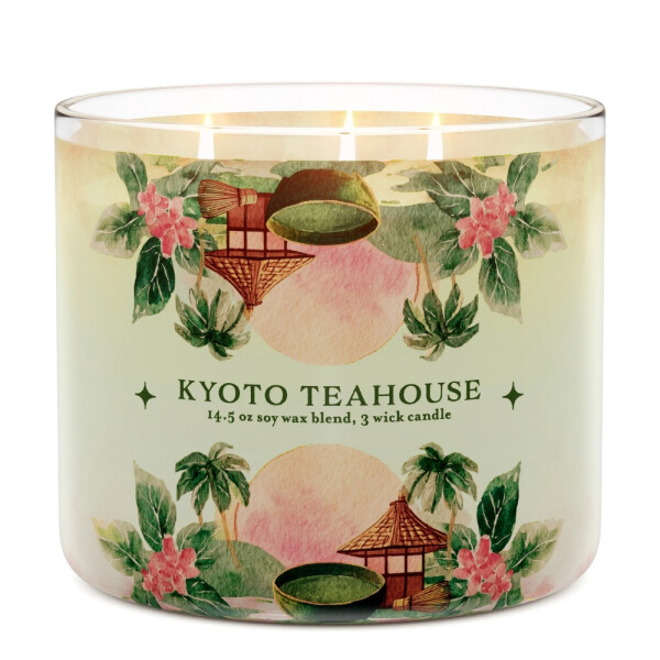 Kyoto Teahouse 3-Docht-Kerze 411g