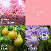 Sakura Stroll 3-Docht-Kerze 411g