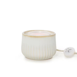 Ridged Ceramic Scenterpiece™ Easy Meltcup Warmer