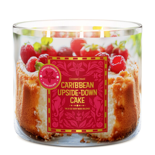 Caribbean Upsidedown Cake 3-Docht-Kerze 411g