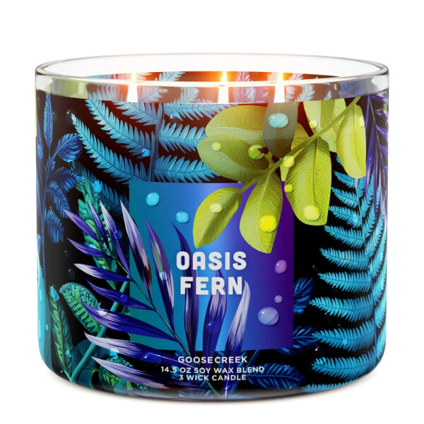 Oasis Fern 3-Docht-Kerze 411g