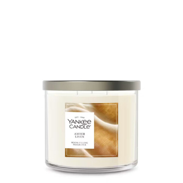 Amber Linen 3-Docht-Kerze 411g