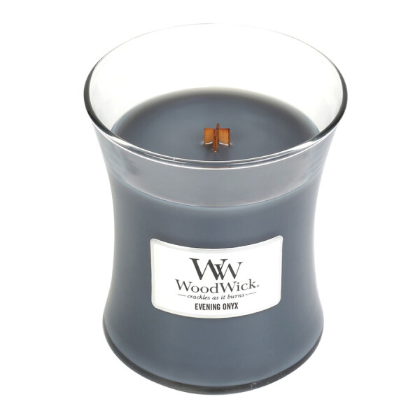 WoodWick® Evening Onyx Kerzenglas Mittel 275g mit Knisterdocht