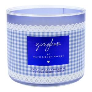 Gingham 3-Docht-Kerze 411g