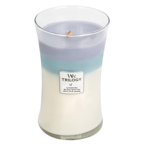 WoodWick® Calming Retreat Trilogy Kerzenglas Groß 609,5g mit Knisterdocht