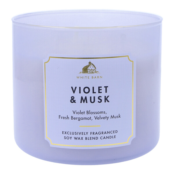Violet & Musk 3-Docht-Kerze 411g