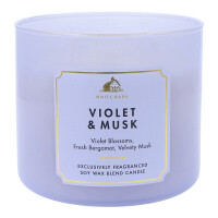 Violet & Musk 3-Docht-Kerze 411g