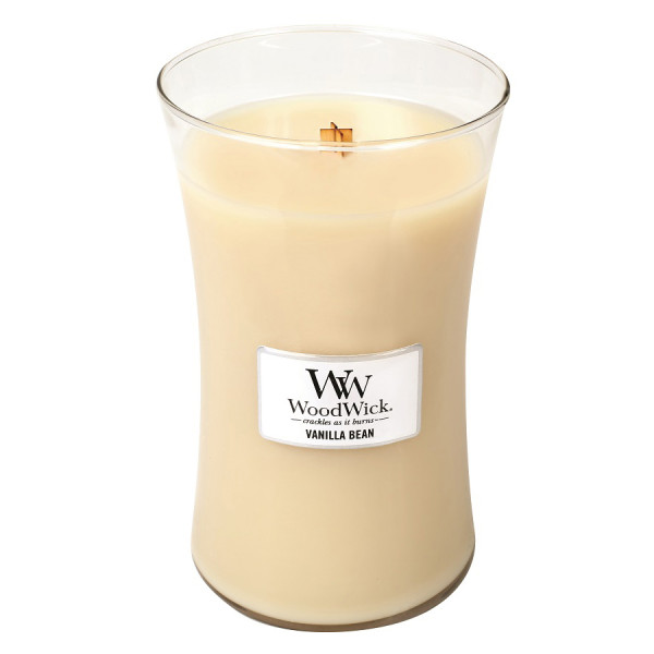 WoodWick® Vanilla Bean Kerzenglas Groß 609,5g mit Knisterdocht