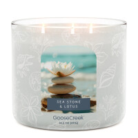 Seastone & Lotus 3-Docht-Kerze 411g