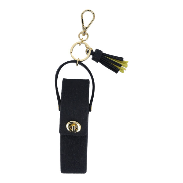 Black Textured Twist Lock with Tassel PocketBac Holder