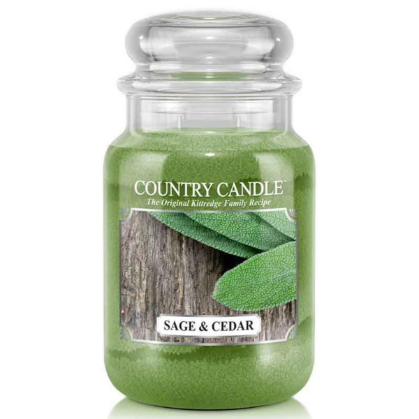 Country Candle&trade; Sage & Cedar 2-Docht-Kerze 652g