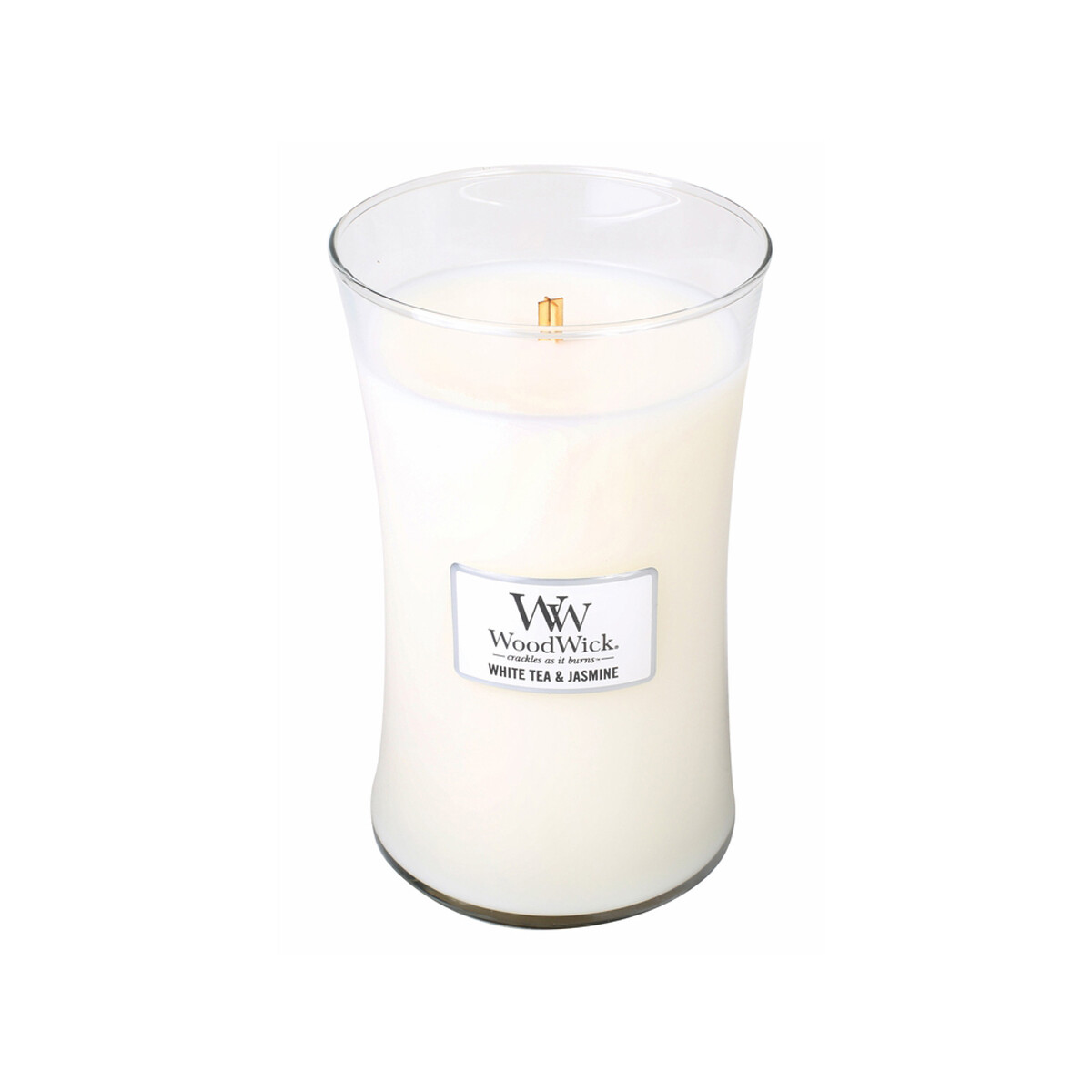 WoodWick® White Tea & Jasmine Kerzenglas Groß 609,5g mit Knisterdocht
