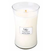 WoodWick® White Tea & Jasmine Kerzenglas Groß 609,5g mit Knisterdocht