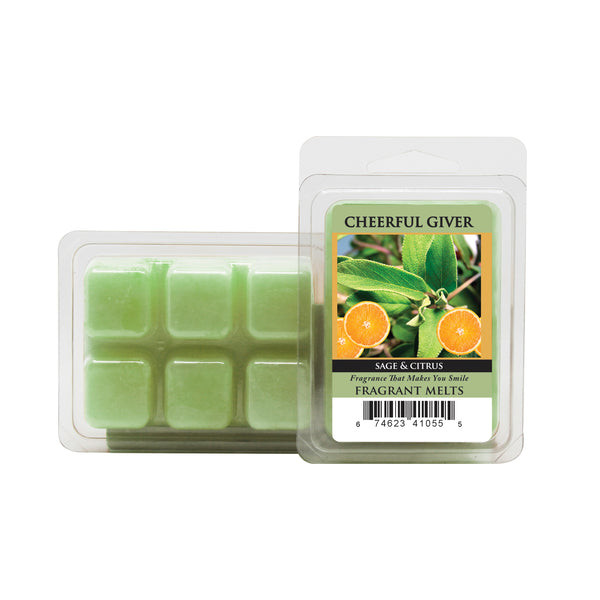 Cheerful Candle Sage And Citrus Wachsmelt 68g