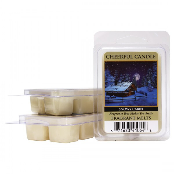 Cheerful Candle Snowy Cabin Wachsmelt 68g