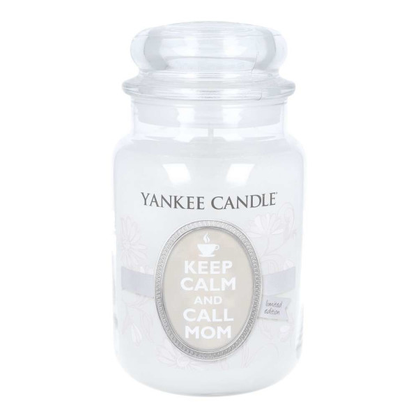 Yankee Candle® Keep Calm And Call Mom (Weiss) Großes Glas 623g