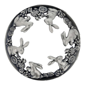 Easter Rabbit Brushed Silver