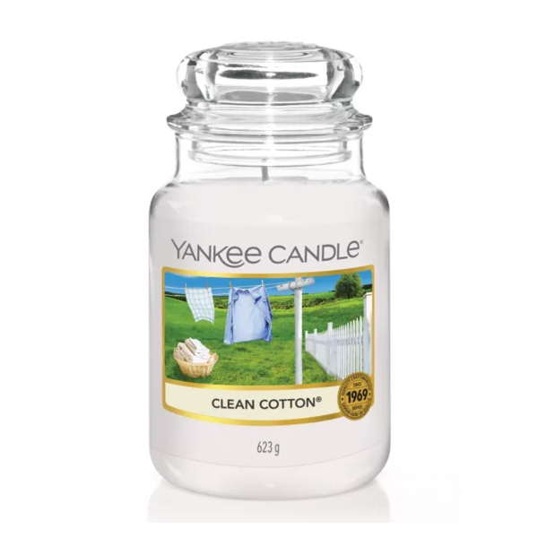 Yankee Candle® Clean Cotton Großes Glas 623g