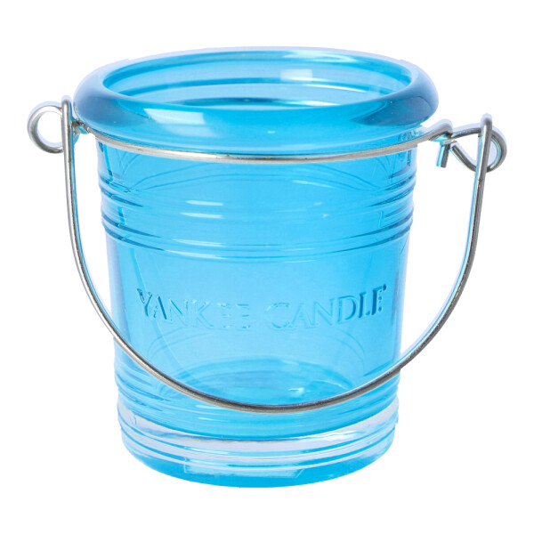 Votivkerzenhalter Bucket Teal mit Henkel